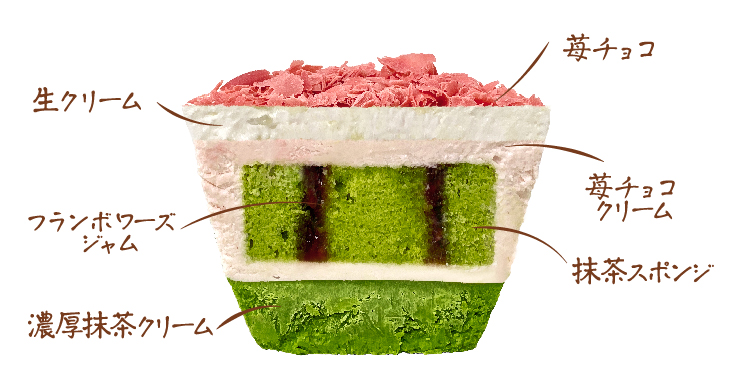 いちごショート断面