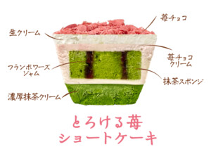 とろける苺断面