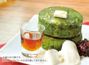 抹茶のパンケーキ